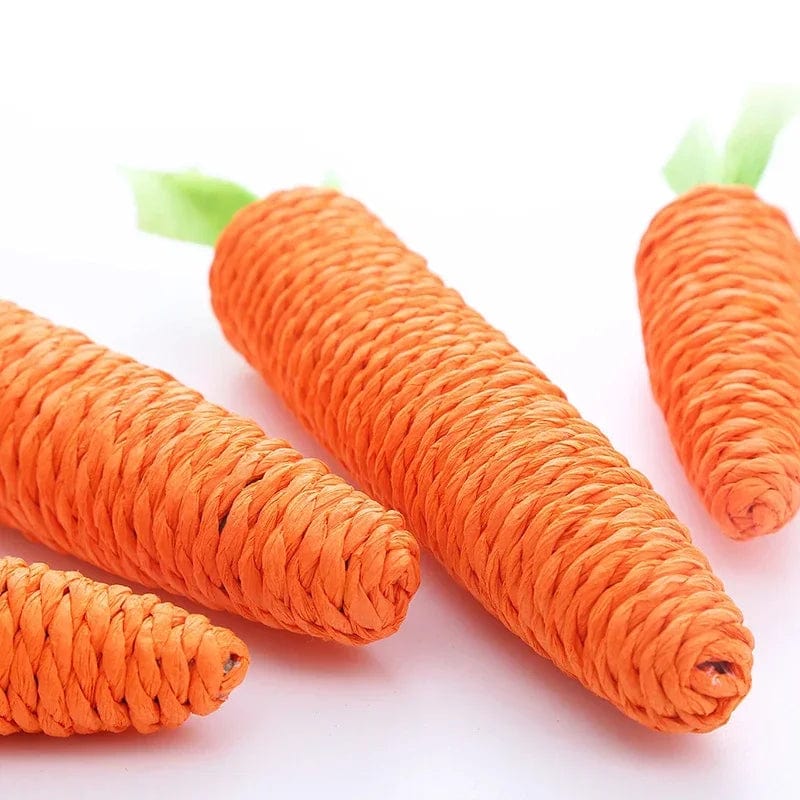 Carrot Pet Cat Toy Paper Rope Chew Toys Built-in Bell Small Animals Cute Pet Biting Toys Cute Pet Interactive Cat Toys Plaything | Stornfield