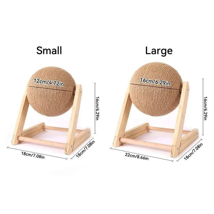 Cat Cratchers Ball Toys Sisal and Wood Stable Triangle Cats Indoor Stuff Sturdy Scratching Cool Scratch on Stand Spin | Stornfield