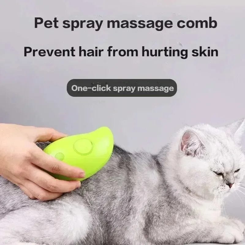 Cat Steam Brush Pet Triple Beauty Comb Dog Grooming Hair Removal Comb Electric Spray Dogs Steamy Supplies Products Home Garden | Stornfield