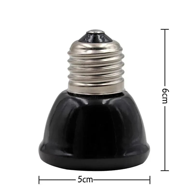 Ceramic Emitter Heat Light  Mini Black Pet Heating lamp Infrared Bulb  25/50/ 75/100W Brooder Chickens Reptile Lamp | Stornfield