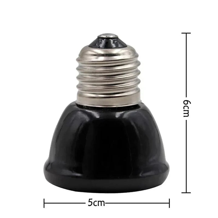 Ceramic Emitter Heat Light  Mini Black Pet Heating lamp Infrared Bulb  25/50/ 75/100W Brooder Chickens Reptile Lamp | Stornfield
