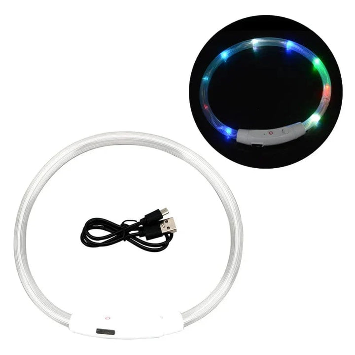 3 Modes Dog Luminou Charge Collar Led Usb Cat Silicone Colorful Collar Detachable Night Glow Pet Loss Prevention Dog Accessories | Stornfield