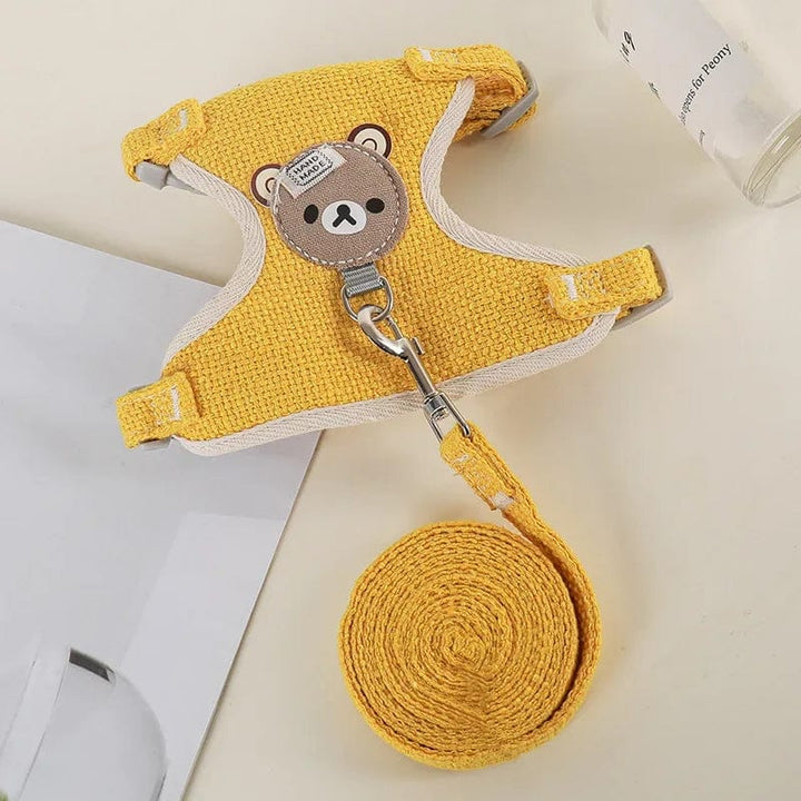Cute Rabbit Harness Leash Set Bunny Pet Accessories Small Pet Carrier Teddy Bear Cat Leash Rabbit Collar  Rabbit Accessories | Stornfield