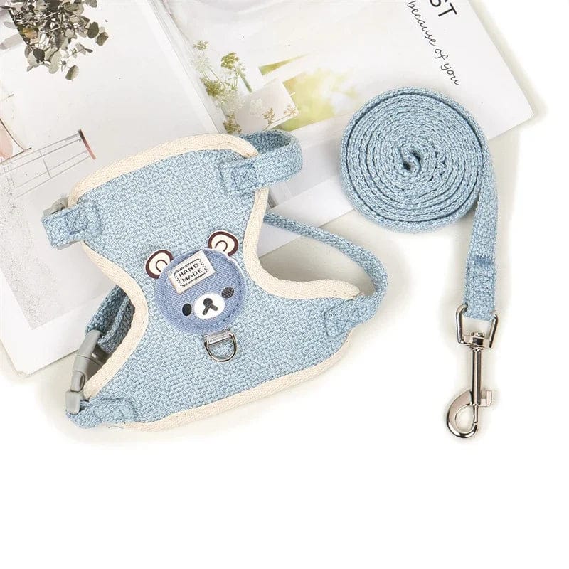 Cute Rabbit Harness Leash Set Bunny Pet Accessories Small Pet Carrier Teddy Bear Cat Leash Rabbit Collar  Rabbit Accessories | Stornfield