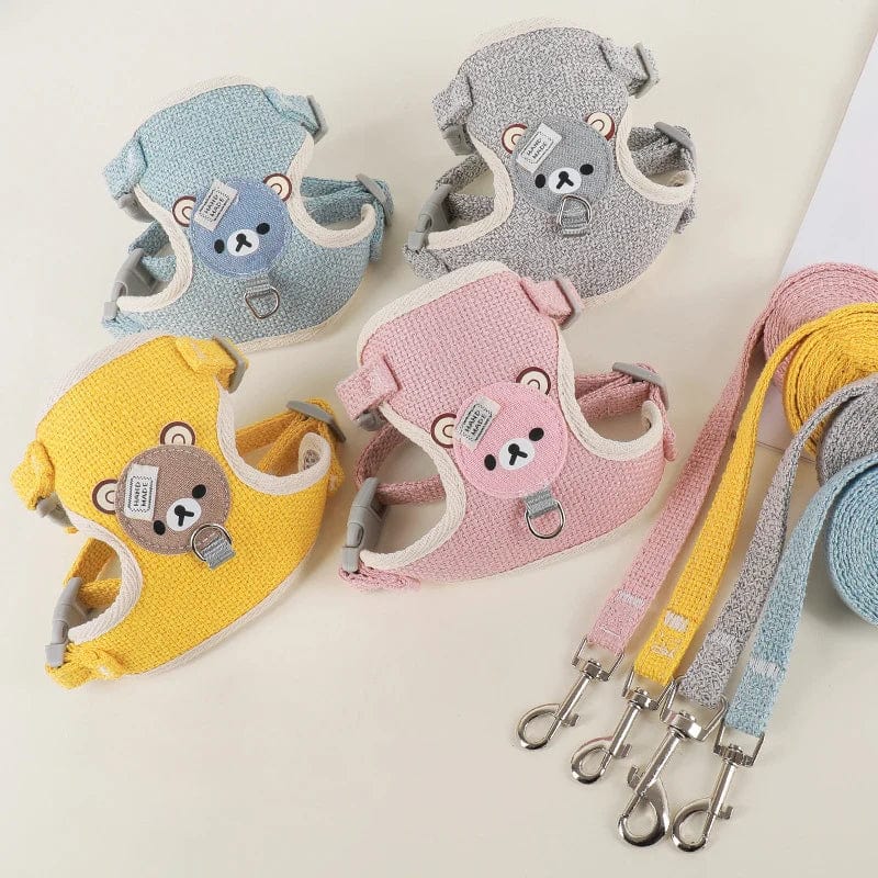 Cute Rabbit Harness Leash Set Bunny Pet Accessories Small Pet Carrier Teddy Bear Cat Leash Rabbit Collar  Rabbit Accessories | Stornfield