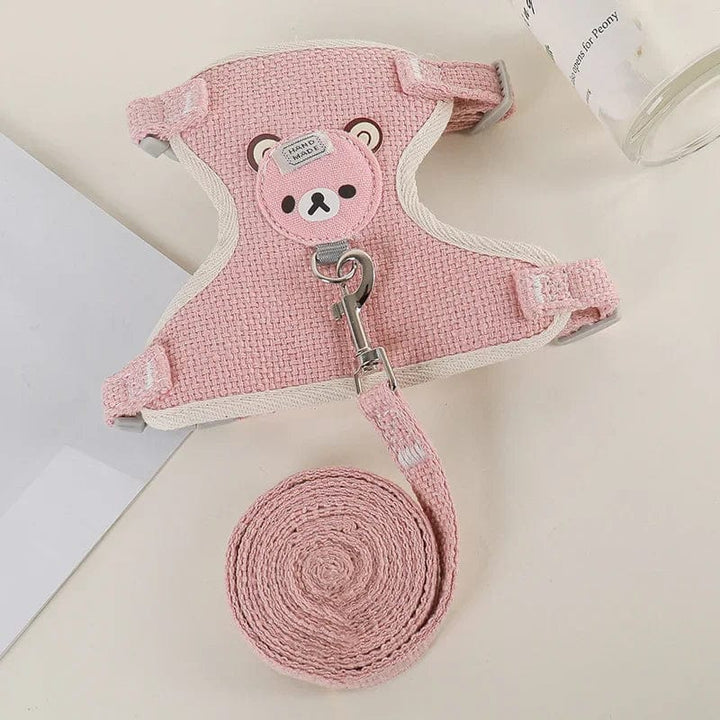 Cute Rabbit Harness Leash Set Bunny Pet Accessories Small Pet Carrier Teddy Bear Cat Leash Rabbit Collar  Rabbit Accessories | Stornfield