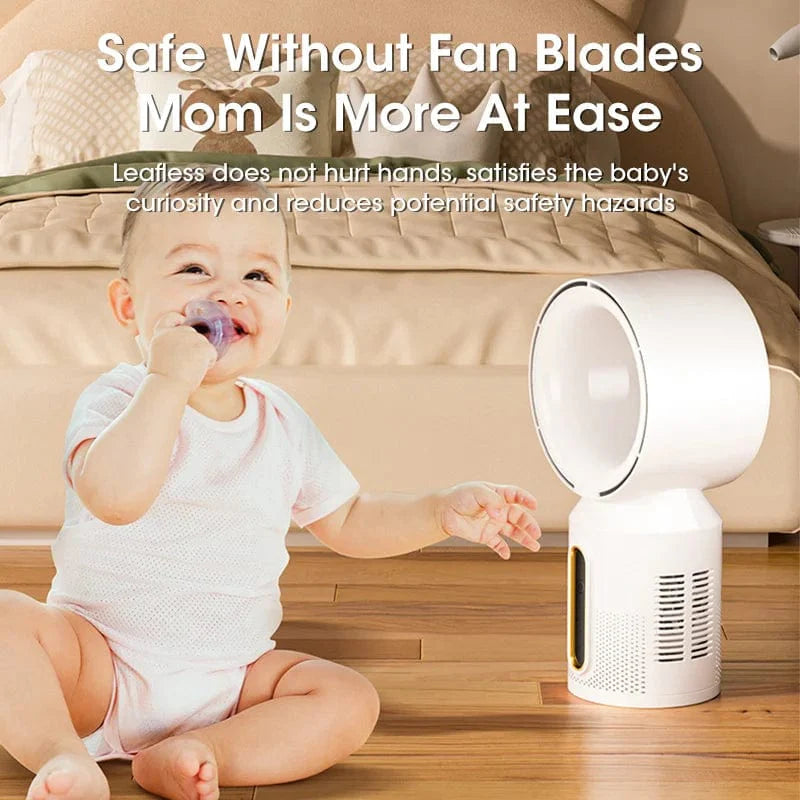 Desktop Bladeless Electric Fan Table Fan 5 Speed Tower Fan For Baby Cooler Air Conditioner USB Rechargeable Cooler Fan | Stornfield