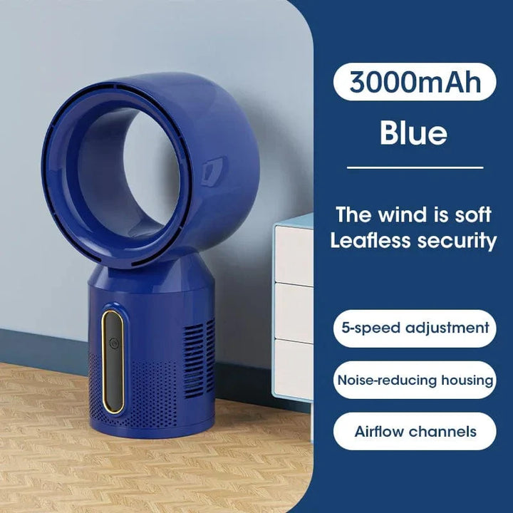 Desktop Bladeless Electric Fan Table Fan 5 Speed Tower Fan For Baby Cooler Air Conditioner USB Rechargeable Cooler Fan | Stornfield