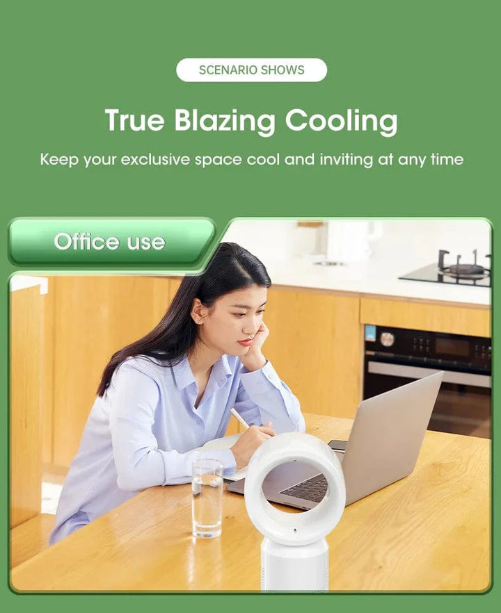 Desktop Bladeless Electric Fan Table Fan 5 Speed Tower Fan For Baby Cooler Air Conditioner USB Rechargeable Cooler Fan | Stornfield