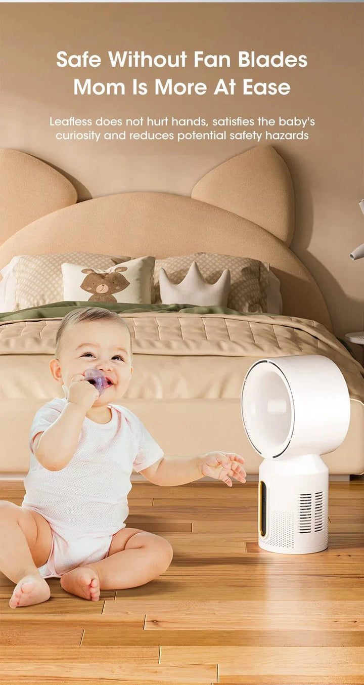 Desktop Bladeless Electric Fan Table Fan 5 Speed Tower Fan For Baby Cooler Air Conditioner USB Rechargeable Cooler Fan | Stornfield