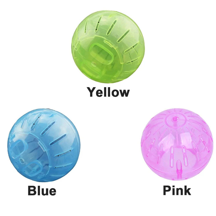 Detachable Small Animal Plastic Hamster Ball For Pets Exercise Toy Guinea Pig Running Wheel Yellow Blue Pink Playing Cage Dwarf | Stornfield