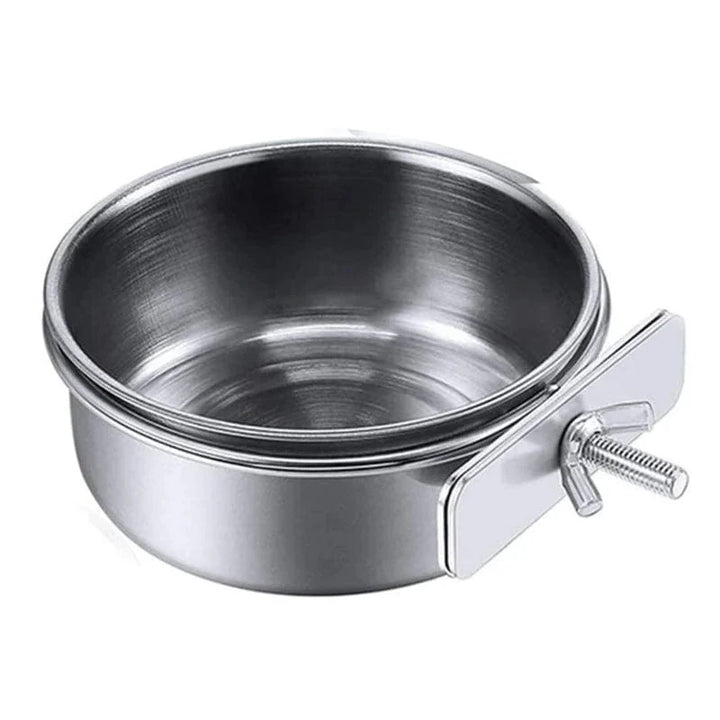 Parrot Feeding Cups Bird Feeder Dish Removable Stainless Steel Food Bowls with Clamp Holder for Cage for Small Animals Bird Cage | Stornfield