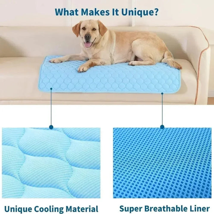 Dog Cooling Pad Ice Silk Fabric Self Cooling Gel Breathable Washable Summer Pet Mat for Dogs Cats Sofa Kennel Bed Comfortable La | Stornfield