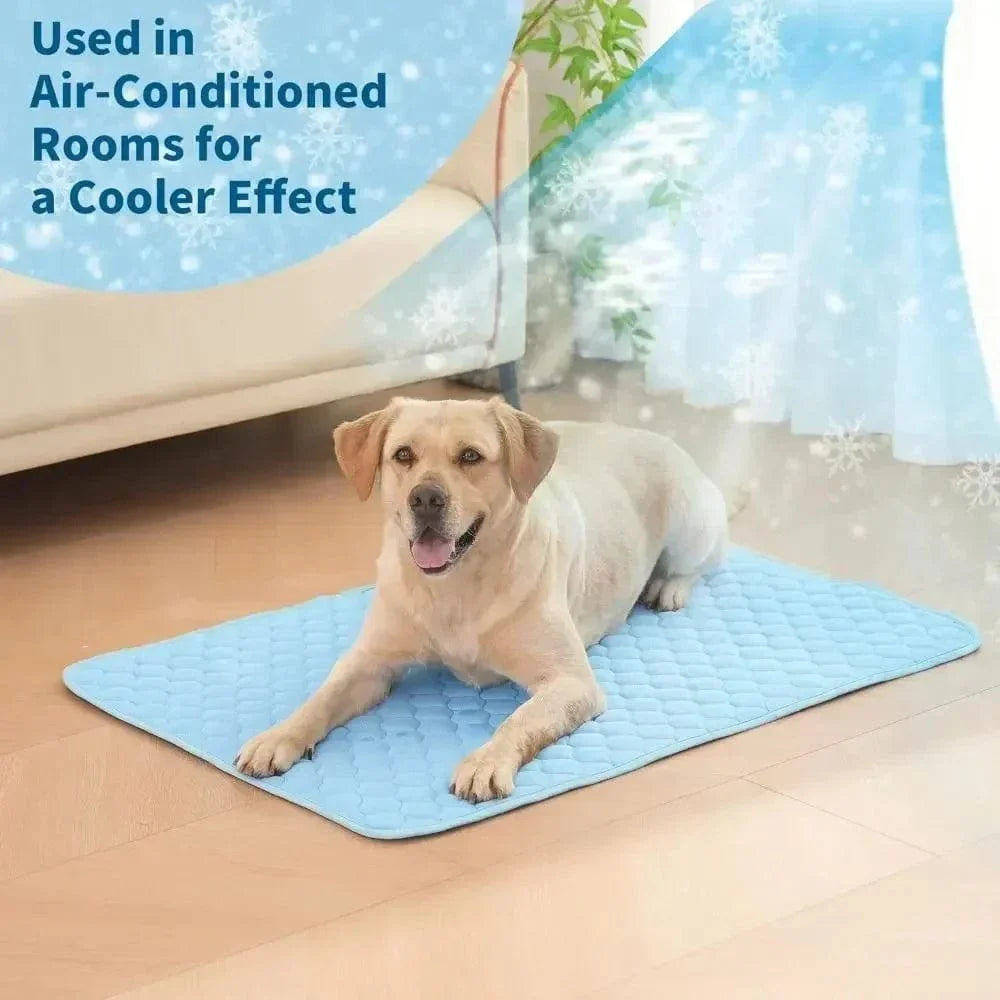 Dog Cooling Pad Ice Silk Fabric Self Cooling Gel Breathable Washable Summer Pet Mat for Dogs Cats Sofa Kennel Bed Comfortable La | Stornfield