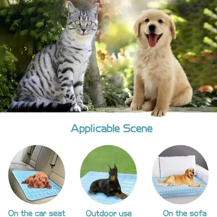 Dog Cooling Pad Ice Silk Fabric Self Cooling Gel Breathable Washable Summer Pet Mat for Dogs Cats Sofa Kennel Bed Comfortable La | Stornfield