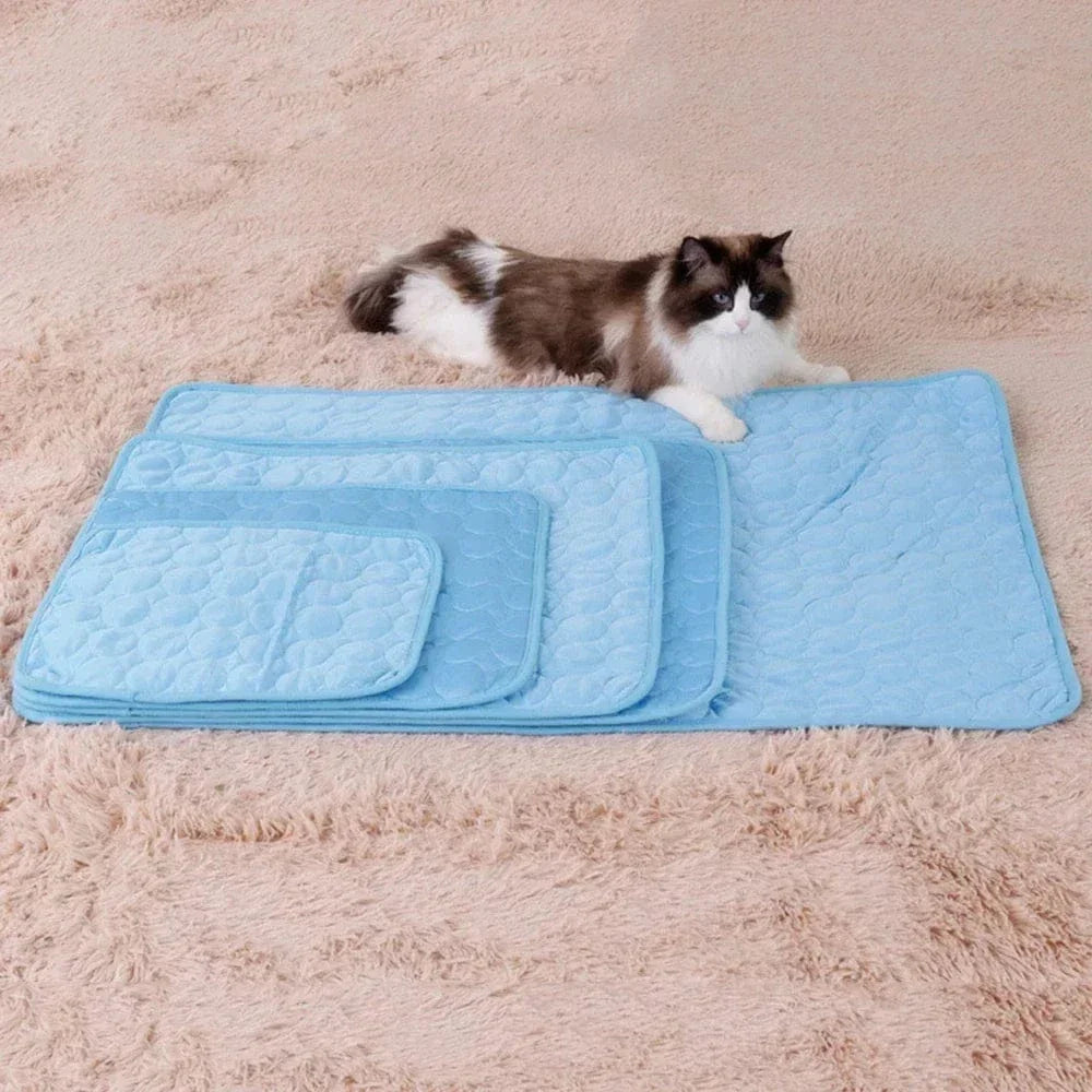 Dog Cooling Pad Ice Silk Fabric Self Cooling Gel Breathable Washable Summer Pet Mat for Dogs Cats Sofa Kennel Bed Comfortable La | Stornfield