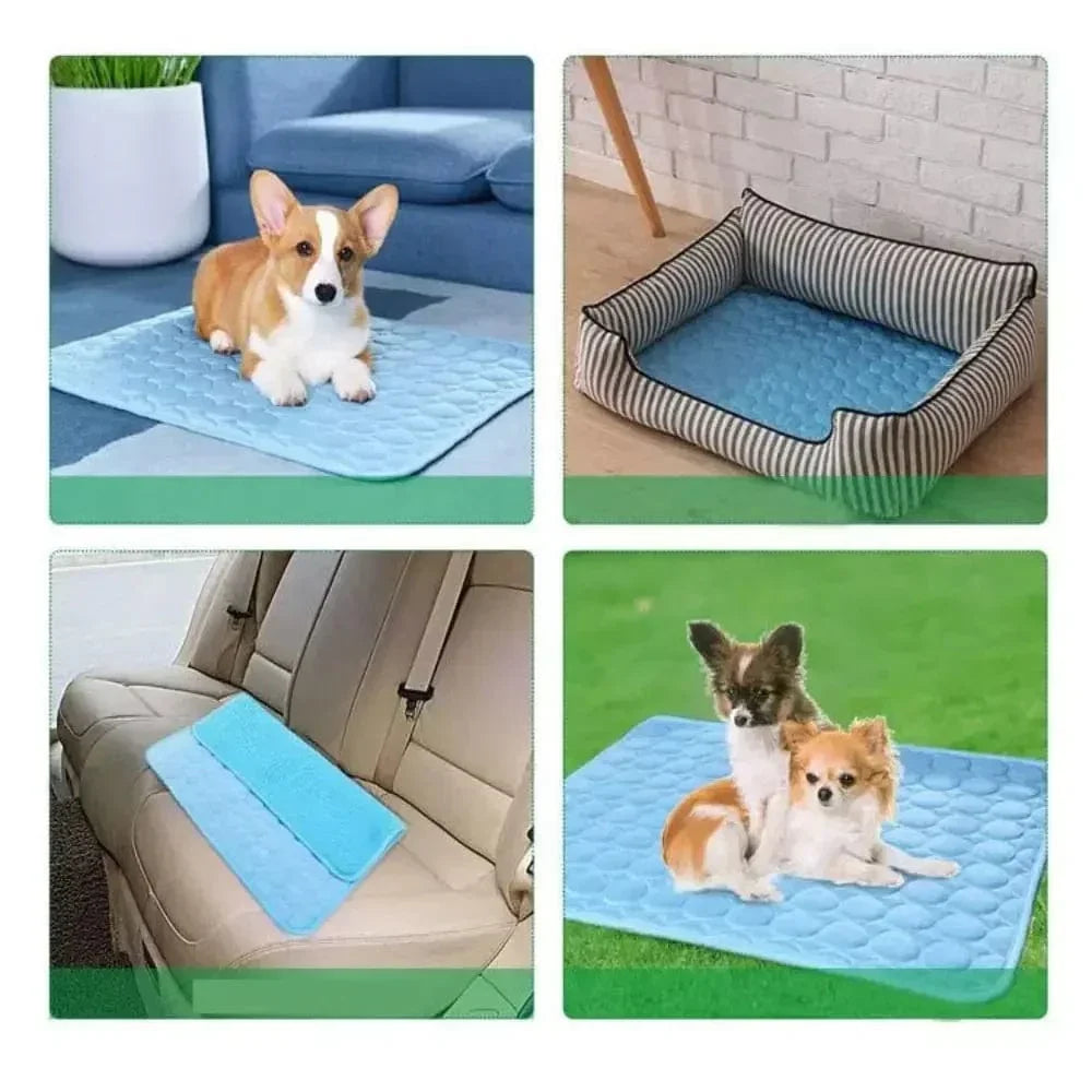 Dog Cooling Pad Ice Silk Fabric Self Cooling Gel Breathable Washable Summer Pet Mat for Dogs Cats Sofa Kennel Bed Comfortable La | Stornfield