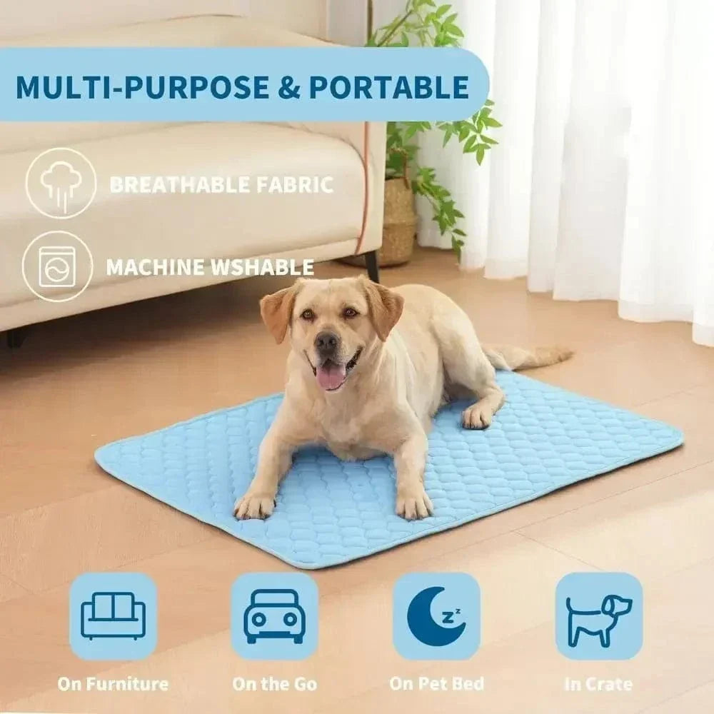 Dog Cooling Pad Ice Silk Fabric Self Cooling Gel Breathable Washable Summer Pet Mat for Dogs Cats Sofa Kennel Bed Comfortable La | Stornfield