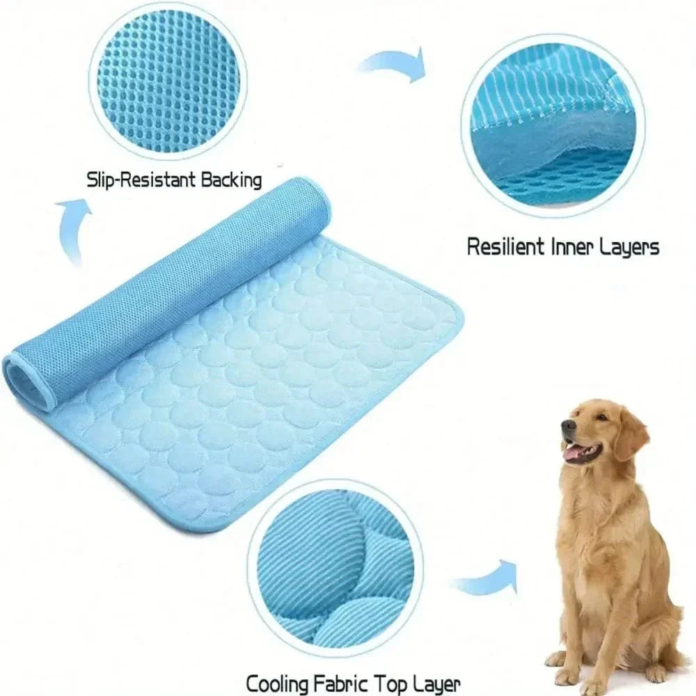 Dog Cooling Pad Ice Silk Fabric Self Cooling Gel Breathable Washable Summer Pet Mat for Dogs Cats Sofa Kennel Bed Comfortable La | Stornfield
