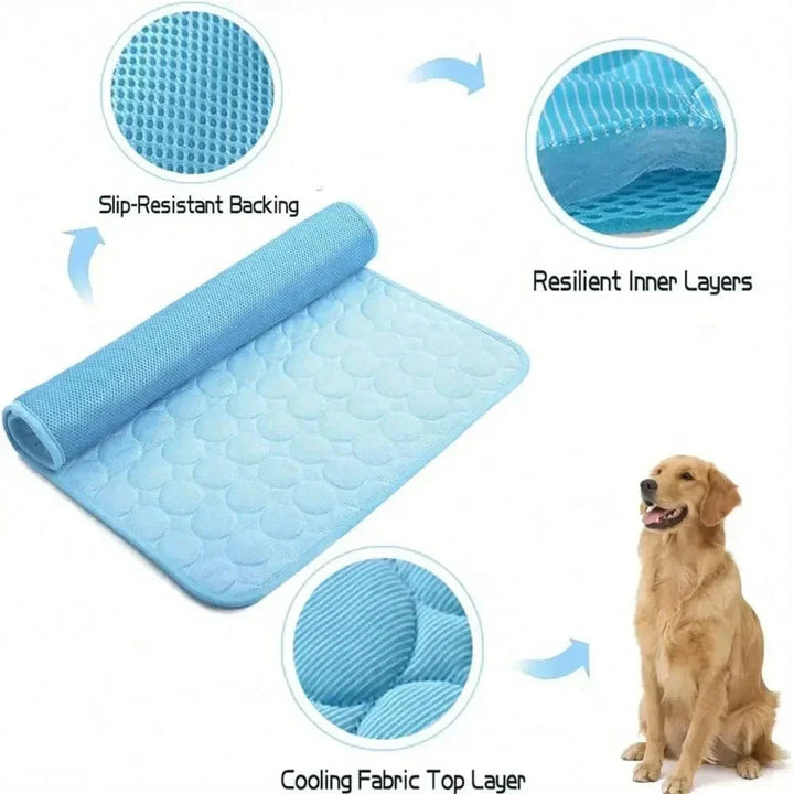 Dog Cooling Pad Ice Silk Fabric Self Cooling Gel Breathable Washable Summer Pet Mat for Dogs Cats Sofa Kennel Bed Comfortable La | Stornfield