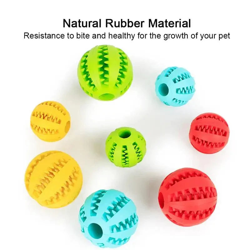 Dog Food Ball Pet Dog Toy Interactive Rubber Balls for Small Large Dogs Puppy Cat Chewing Toys Pet Tooth Cleaning | Stornfield
