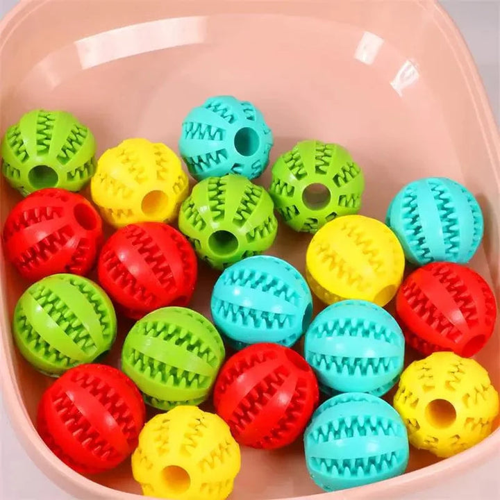 Dog Food Ball Pet Dog Toy Interactive Rubber Balls for Small Large Dogs Puppy Cat Chewing Toys Pet Tooth Cleaning | Stornfield