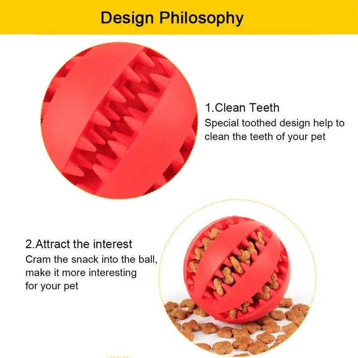 Dog Food Ball Pet Dog Toy Interactive Rubber Balls for Small Large Dogs Puppy Cat Chewing Toys Pet Tooth Cleaning | Stornfield