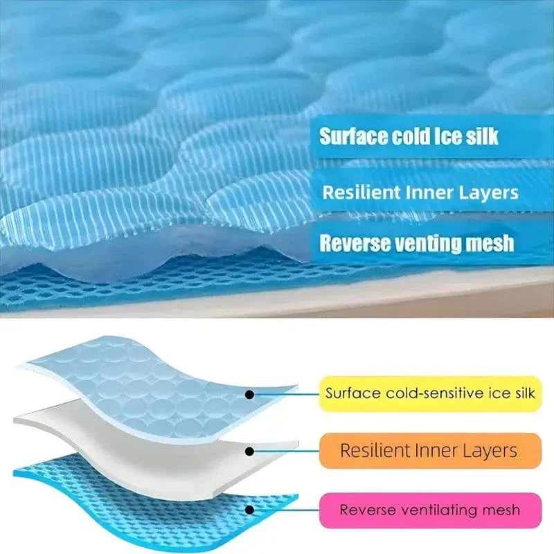 Dogs Self Cooling Mat Pet Cat Cooling Mat And Sleeping Pad For Pets Summer Cool Pads Blanket Washable Ice Silk Breathable Mat | Stornfield