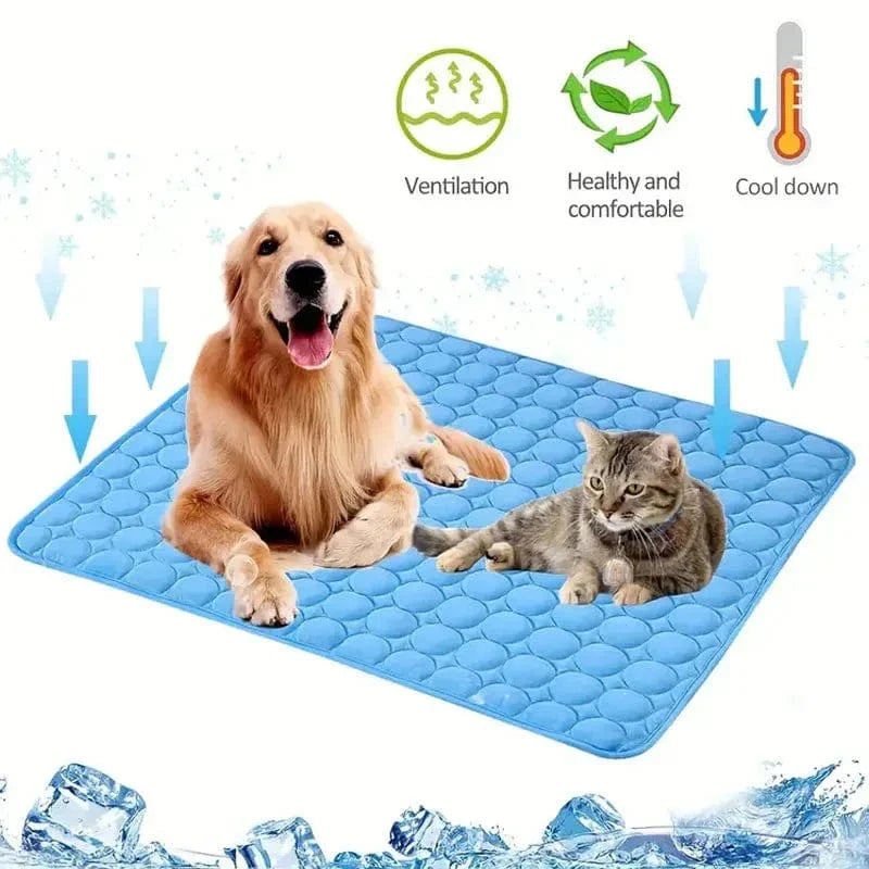 Dogs Self Cooling Mat Pet Cat Cooling Mat And Sleeping Pad For Pets Summer Cool Pads Blanket Washable Ice Silk Breathable Mat | Stornfield