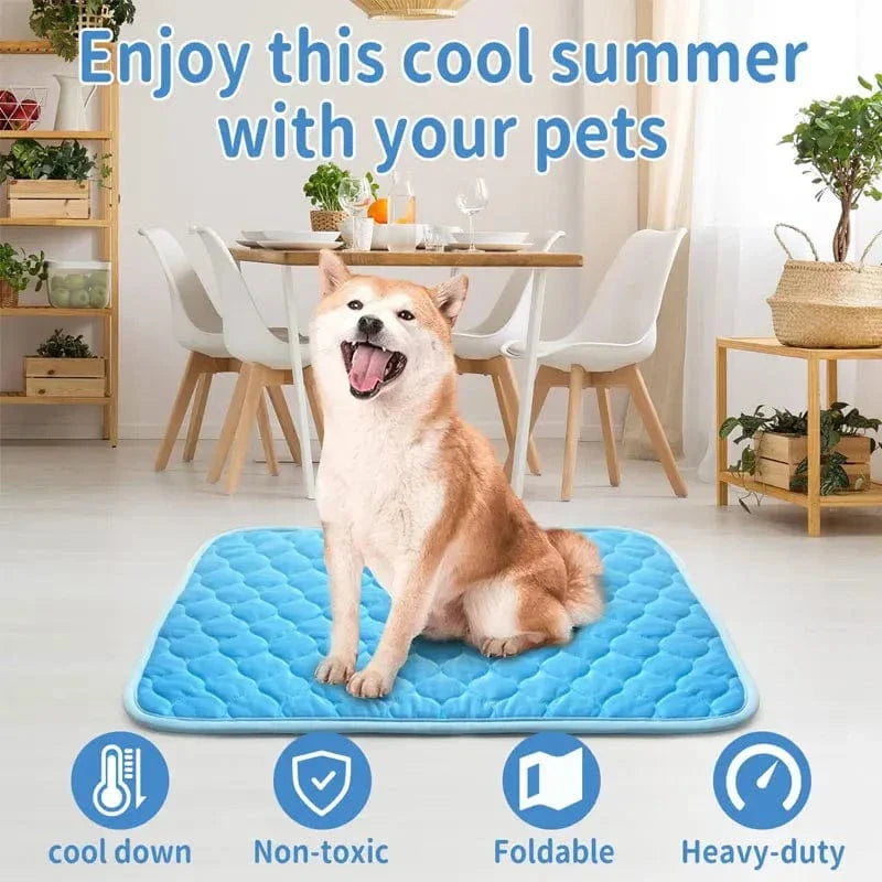 Dogs Self Cooling Mat Pet Cat Cooling Mat And Sleeping Pad For Pets Summer Cool Pads Blanket Washable Ice Silk Breathable Mat | Stornfield