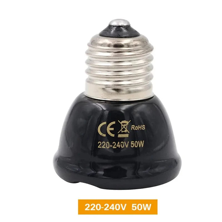 E27 Pet Heating Lamp for Turtle Snake lizard Infrared Ceramic Emitter Heat Light 50W/75W/100W Reptile Lamp Reptile Light EU Plug | Stornfield