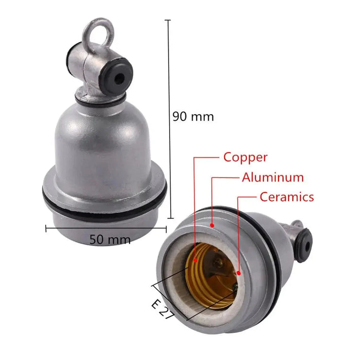 E27 Turtle Aquarium Reptile Lamp Holder Ceramic Insulation Piglet Brooder Bird Heating Bulb Culture Spiral Light Socket 1 Pc | Stornfield