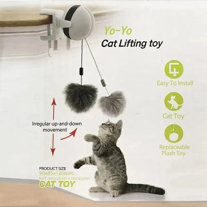 Electronic Motion Cat Toy YoYo Lifting Ball Electric Flutter Interactive Cat Teaser Toy Rotating Interactive Puzzle Pet Toy | Stornfield