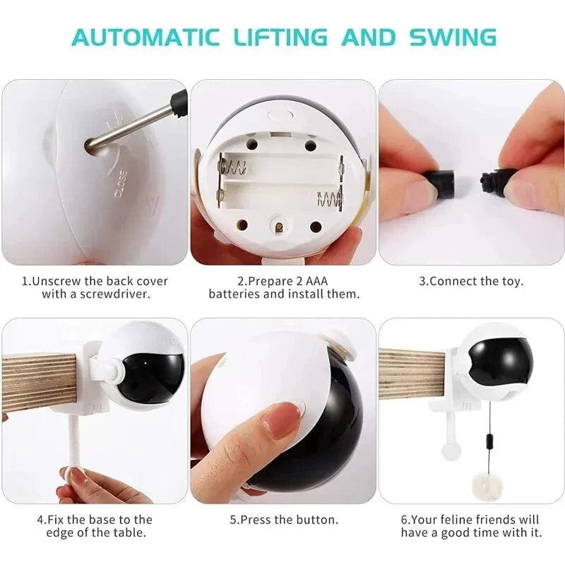 Electronic Motion Cat Toy YoYo Lifting Ball Electric Flutter Interactive Cat Teaser Toy Rotating Interactive Puzzle Pet Toy | Stornfield