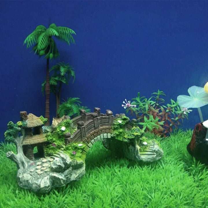 Fish Tank Artificial Bridge Resin Landscape Decoration Bridge Aquarium Equipment Accessories Ornament Cave Aquatic Pet Fish | Stornfield