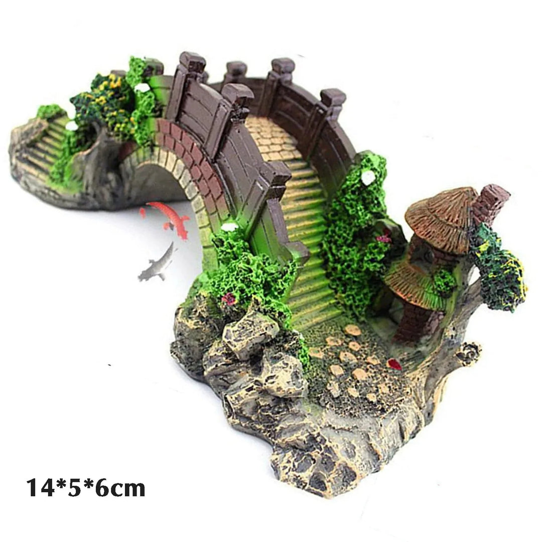 Fish Tank Artificial Bridge Resin Landscape Decoration Bridge Aquarium Equipment Accessories Ornament Cave Aquatic Pet Fish | Stornfield