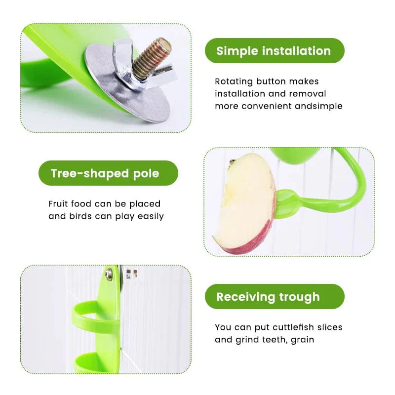 Parrot Food Feeder Bird Perching Frame Fun Bird Cage Feeder Parrot Feeding Toy Plastic Pet Feeding Supplies Parrot Feeding Toy | Stornfield