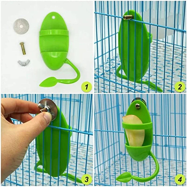 Pet Parrot Feeder Hanging Cage Fruit Vegetable Container Feeding Cup Cuttlebone Stand Holder Pet Cage Accessories Pet Supplies | Stornfield