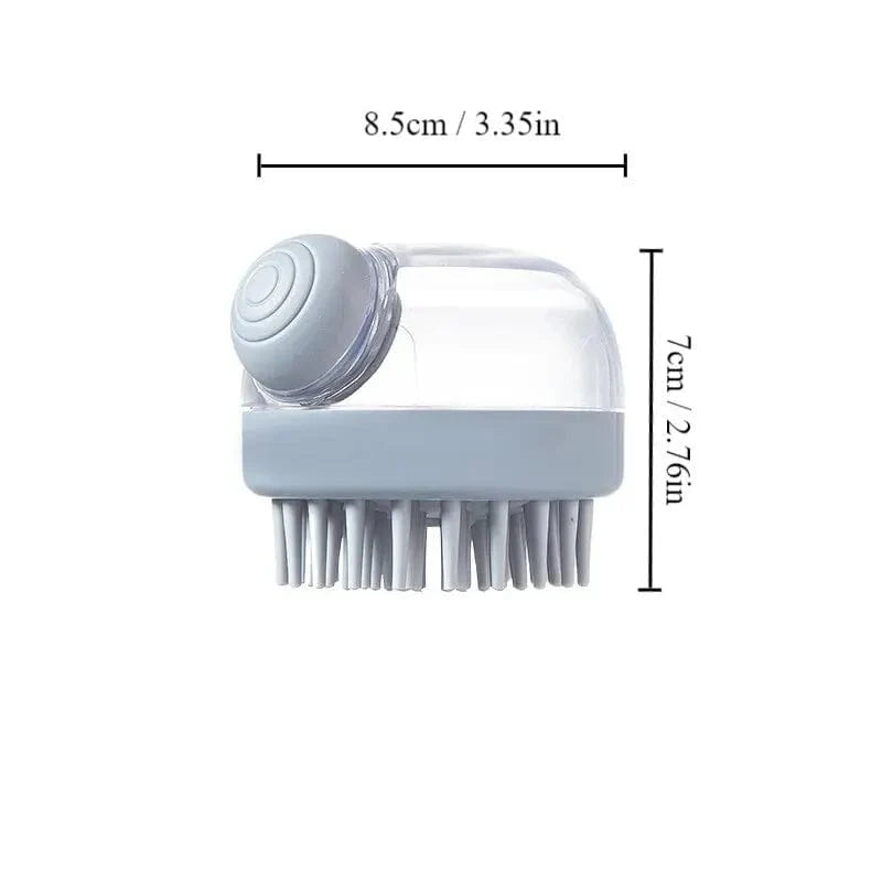1pc Pet Bath Brush Soft Silicone With Shampoo Dispenser Gentle Massage For Grooming And Cleaning Fur And Hair | Stornfield