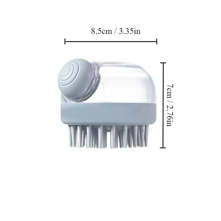 1pc Pet Bath Brush Soft Silicone With Shampoo Dispenser Gentle Massage For Grooming And Cleaning Fur And Hair | Stornfield