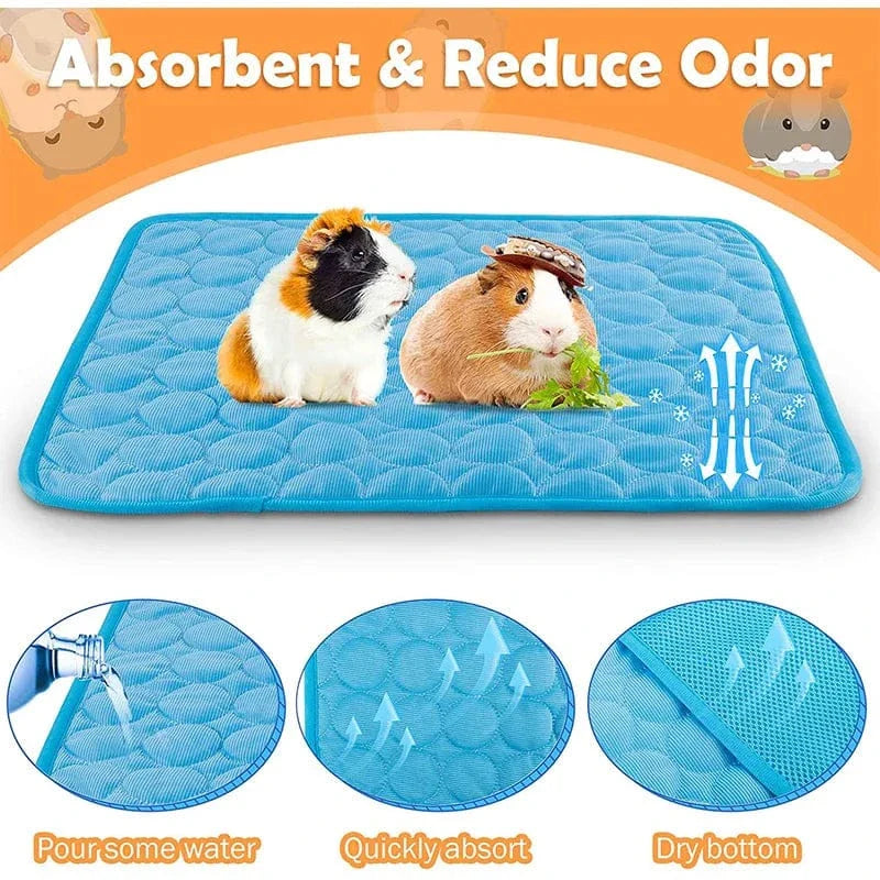 Guinea Pig Cage Liners Summer Small Animal Cooling Mat Breathable Hamster Pee Pad for Rabbit Cage Chinchilla Hedgehogs Pet Item | Stornfield