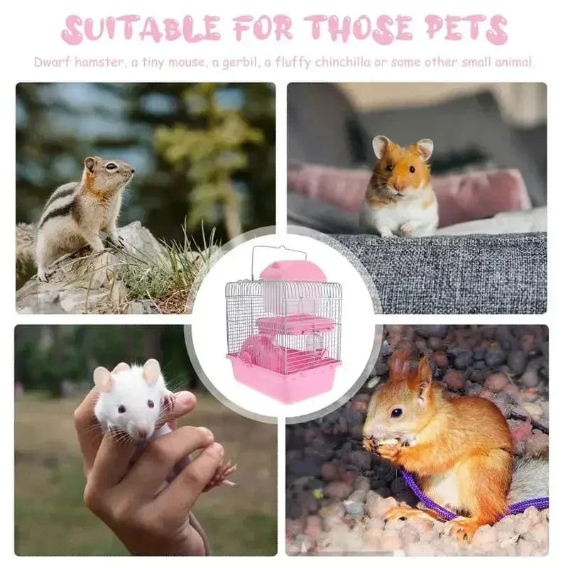 Hamster Cage Glamping Accessories Mouse Toy Villa Small House Hideout Hut Plastic Pet Travel Rat | Stornfield