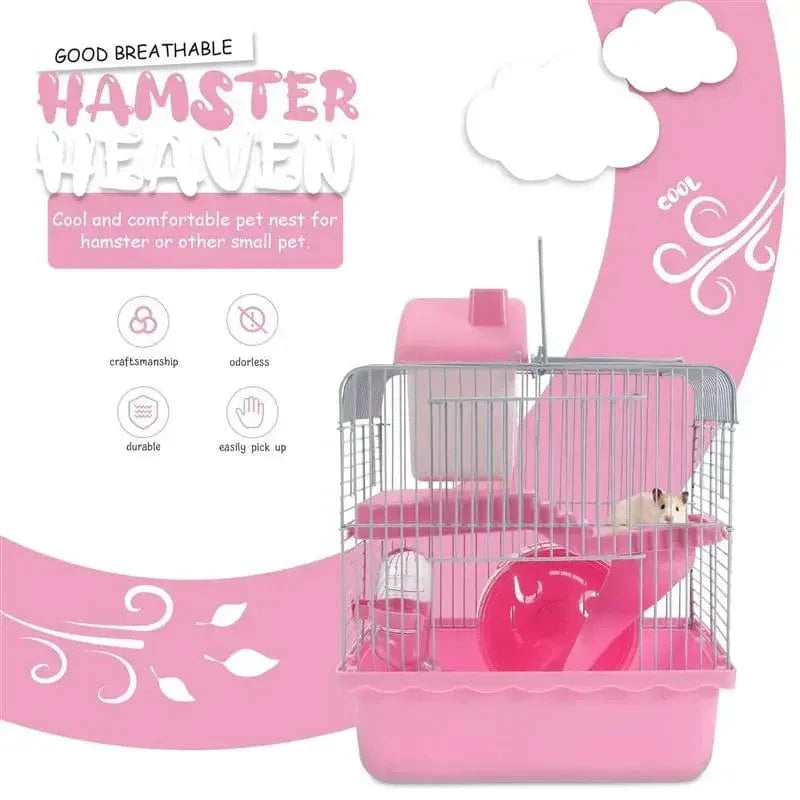 Hamster Cage Glamping Accessories Mouse Toy Villa Small House Hideout Hut Plastic Pet Travel Rat | Stornfield