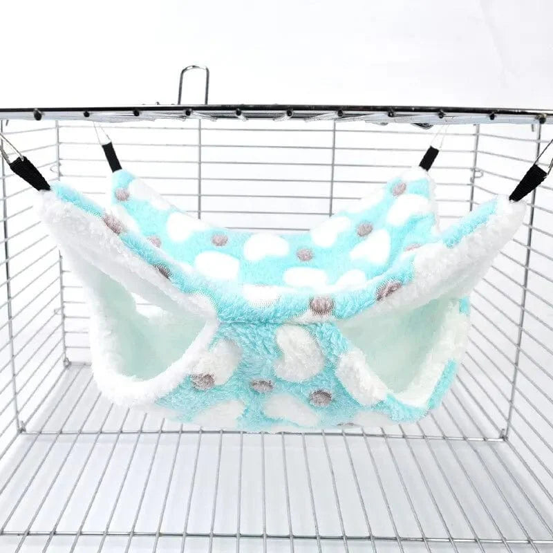 Hamster Hammock Small Pet Hanging Bed Double Warm Thickened Honeybug Flying Squirrel Guinea Pig Hammock Pet Cage Accessories | Stornfield