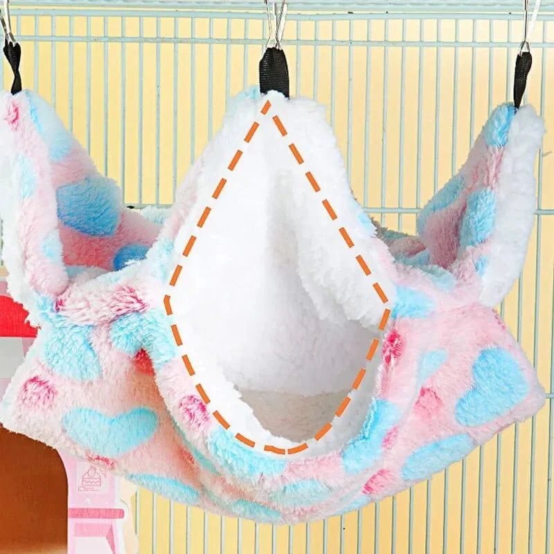 Hamster Hammock Small Pet Hanging Bed Double Warm Thickened Honeybug Flying Squirrel Guinea Pig Hammock Pet Cage Accessories | Stornfield