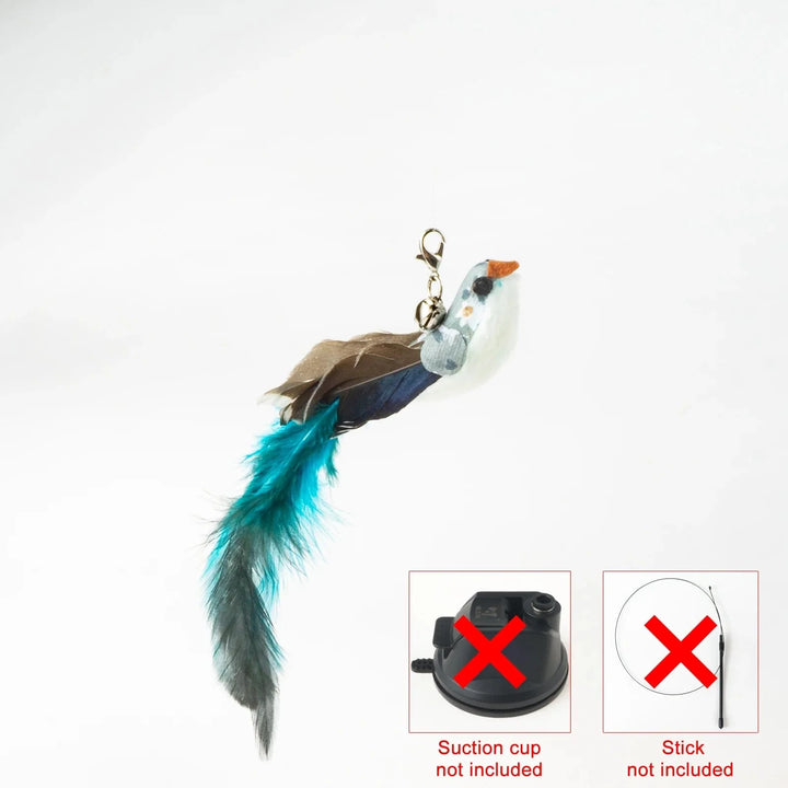 Handfree Bird/Feather Cat Wand with Bell Powerful Suction Cup Interactive Toys for Cats Kitten Hunting Exercise Pet Products | Stornfield