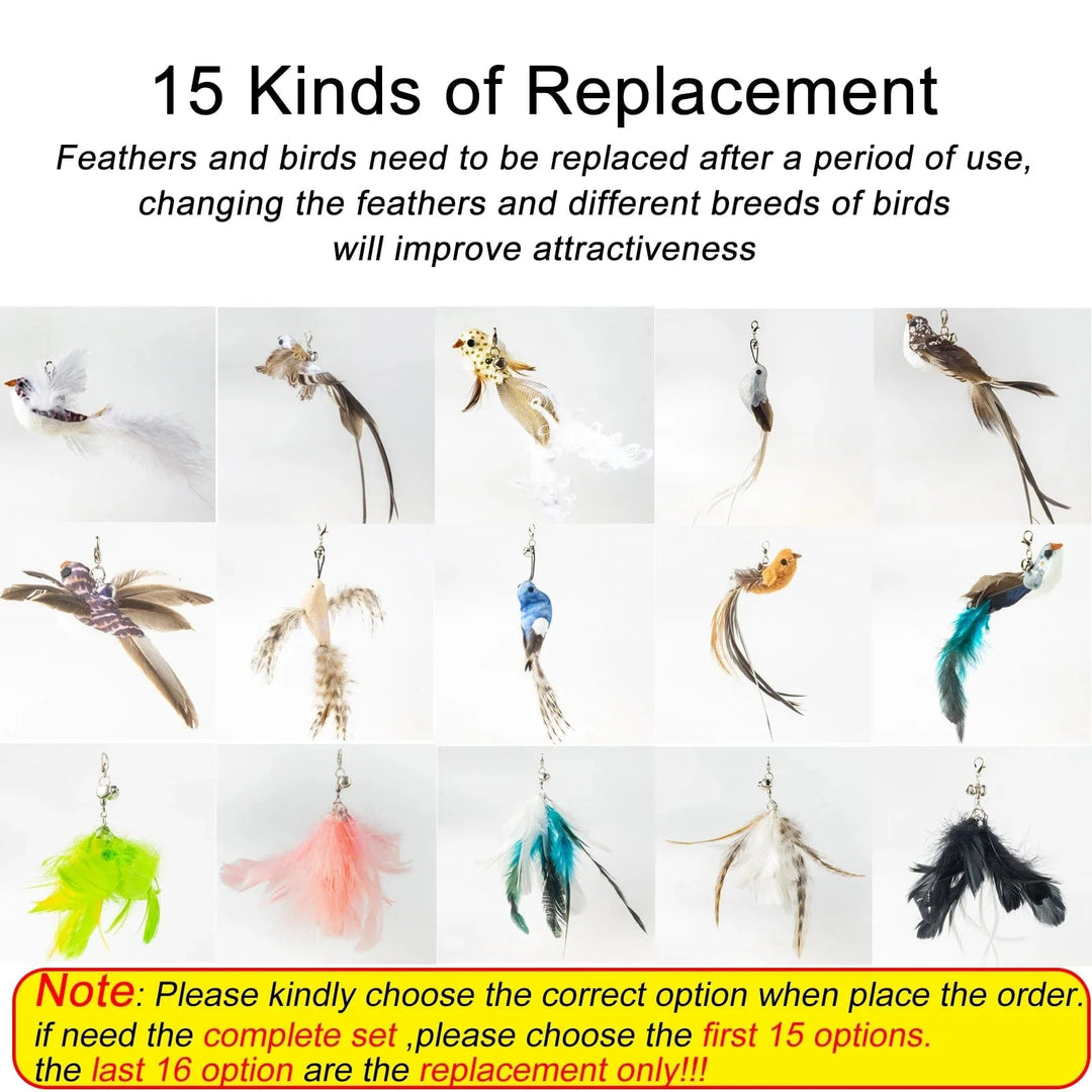 Handfree Bird/Feather Cat Wand with Bell Powerful Suction Cup Interactive Toys for Cats Kitten Hunting Exercise Pet Products | Stornfield