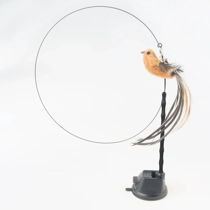 Handfree Bird/Feather Cat Wand with Bell Powerful Suction Cup Interactive Toys for Cats Kitten Hunting Exercise Pet Products | Stornfield