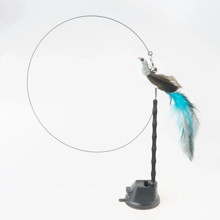 Handfree Bird/Feather Cat Wand with Bell Powerful Suction Cup Interactive Toys for Cats Kitten Hunting Exercise Pet Products | Stornfield