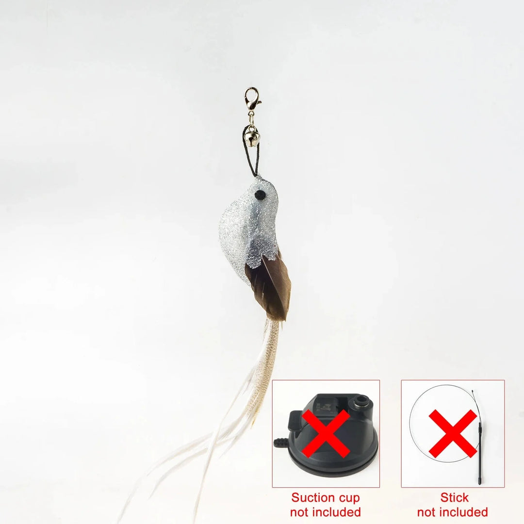 Handfree Bird/Feather Cat Wand with Bell Powerful Suction Cup Interactive Toys for Cats Kitten Hunting Exercise Pet Products | Stornfield